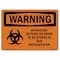 Signmission Safety Sign, OSHA WARNING, 5" Height, 7" Width, Biohazard No Food Or, Landscape OS-WS-D-57-L-12501 - alternate 1
